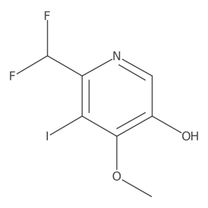 2-(Difluoromethyl)-5-hydroxy-3-iodo-4-methoxypyridine结构式