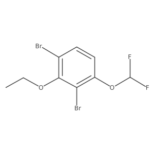 1,3-Dibromo-4-difluoromethoxy-2-ethoxybenzene结构式