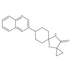 8-Quinoxalin-2-yl-4-oxa-8,11-diazadispiro[2.1.55.23]dodecan-12-one结构式