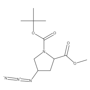1-Tert-butyl 2-methyl 4-azidopyrrolidine-1,2-dicarboxylate结构式