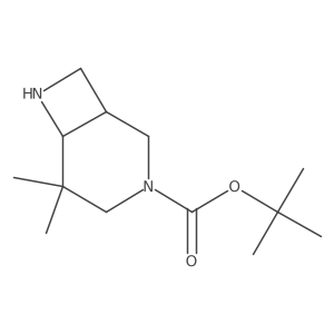 tert-Butyl 5,5-dimethyl-3,7-diazabicyclo[4.2.0]octane-3-carboxylate结构式