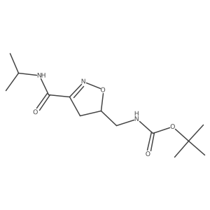 tert-Butyl N-({3-[(propan-2-yl)carbamoyl]-4,5-dihydro-1,2-oxazol-5-yl}methyl)carbamate Structure