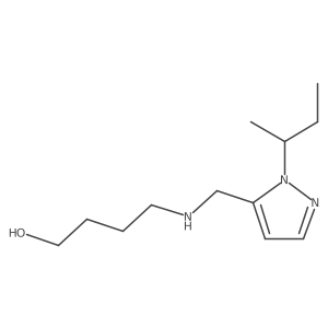 4-({[1-(butan-2-yl)-1H-pyrazol-5-yl]methyl}amino)butan-1-ol Structure