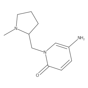 5-Amino-1-[(1-methylpyrrolidin-2-yl)methyl]-1,2-dihydropyridin-2-one结构式
