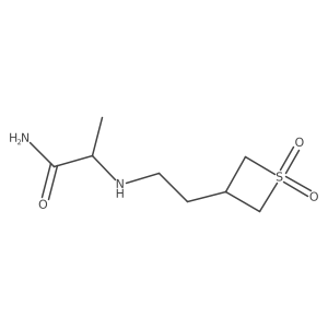 2-((2-(1,1-Dioxidothietan-3-yl)ethyl)amino)propanamide Structure
