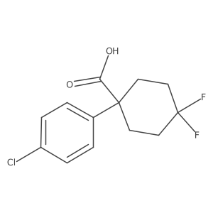 1-(4-Chlorophenyl)-4,4-difluorocyclohexane-1-carboxylic acid Structure