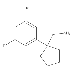 [1-(3-bromo-5-fluoro-phenyl)cyclopentyl]methanamine结构式