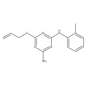 N2-(2-Methylphenyl)-6-(2-propen-1-ylthio)-1,3,5-triazine-2,4-diamine Structure