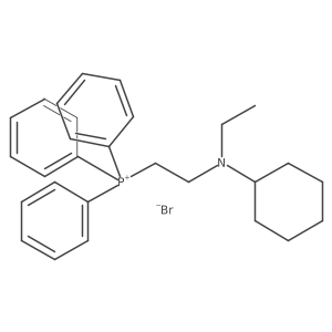 2-[Cyclohexyl(ethyl)amino]ethyl-triphenylphosphanium;bromide Structure