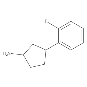 (1S,3R)-3-(2-Fluorophenyl)cyclopentan-1-amine Structure