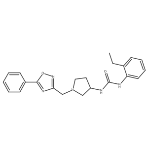 'N-(2-ethylphenyl)-N''-{1-[(5-phenyl-1,2,4-oxadiazol-3-yl)methyl]pyrrolidin-3-yl}urea' Structure