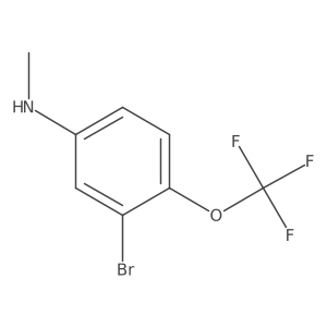 N-Methyl-3-bromo-4-(trifluoromethoxy)aniline结构式