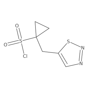 1-[(1,2,3-Thiadiazol-5-yl)methyl]cyclopropane-1-sulfonyl chloride Structure