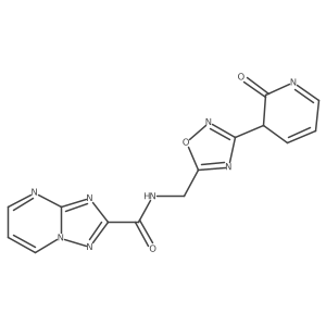 N-[[3-(2-oxo-3H-pyridin-3-yl)-1,2,4-oxadiazol-5-yl]methyl]-[1,2,4]triazolo[1,5-a]pyrimidine-2-carboxamide Structure