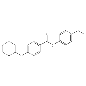 N-(4-(methylthio)phenyl)-6-((tetrahydro-2H-pyran-4-yl)oxy)nicotinamide Structure