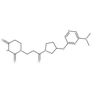 1-[3-[3-[6-(Dimethylamino)pyrazin-2-yl]oxypyrrolidin-1-yl]-3-oxopropyl]-1,3-diazinane-2,4-dione结构式