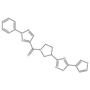 (2-phenyl-2H-1,2,3-triazol-4-yl)(3-(5-(thiophen-3-yl)-1,2,4-oxadiazol-3-yl)pyrrolidin-1-yl)methanone Structure