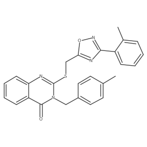 3-(4-methylbenzyl)-2-(((3-(o-tolyl)-1,2,4-oxadiazol-5-yl)methyl)thio)quinazolin-4(3H)-one Structure