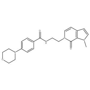 N-(2-(1-methyl-7-oxo-1H-pyrrolo[2,3-c]pyridin-6(7H)-yl)ethyl)-4-morpholinobenzamide结构式