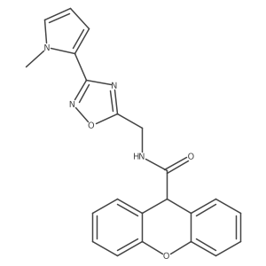N-((3-(1-methyl-1H-pyrrol-2-yl)-1,2,4-oxadiazol-5-yl)methyl)-9H-xanthene-9-carboxamide结构式