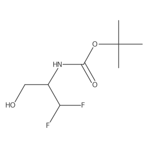 (S)-tert-Butyl (1,1-difluoro-3-hydroxypropan-2-yl)carbamate结构式