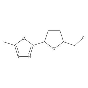 2-[5-(Chloromethyl)oxolan-2-yl]-5-methyl-1,3,4-oxadiazole Structure