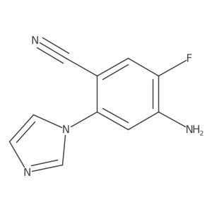 4-Amino-5-fluoro-2-(1H-imidazol-1-yl)benzonitrile Structure