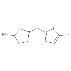 1-[(5-methyl-2-thienyl)methyl]pyrrolidin-3-ol结构式