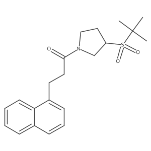 1-(3-(Tert-butylsulfonyl)pyrrolidin-1-yl)-3-(naphthalen-1-yl)propan-1-one Structure