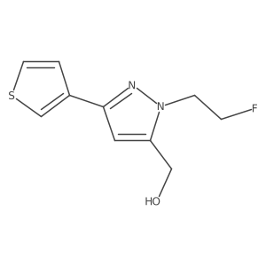 (1-(2-fluoroethyl)-3-(thiophen-3-yl)-1H-pyrazol-5-yl)methanol结构式