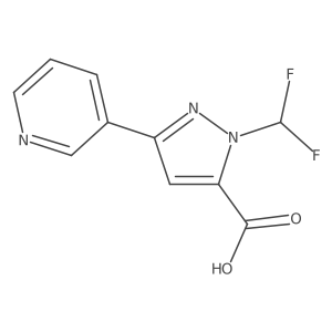 1-(difluoromethyl)-3-(pyridin-3-yl)-1H-pyrazole-5-carboxylic acid Structure