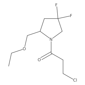 3-Chloro-1-(2-(ethoxymethyl)-4,4-difluoropyrrolidin-1-yl)propan-1-one Structure