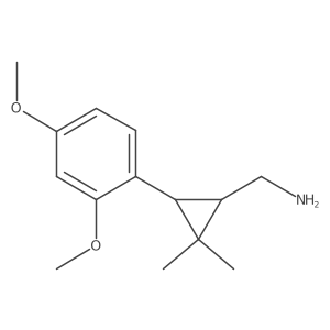 [3-(2,4-Dimethoxyphenyl)-2,2-dimethylcyclopropyl]methanamine结构式
