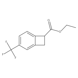 Ethyl 3-(trifluoromethyl)bicyclo[4.2.0]octa-1,3,5-triene-7-carboxylate Structure