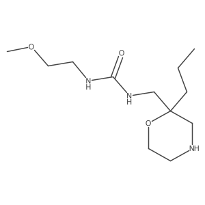 3-(2-Methoxyethyl)-1-[(2-propylmorpholin-2-yl)methyl]urea结构式