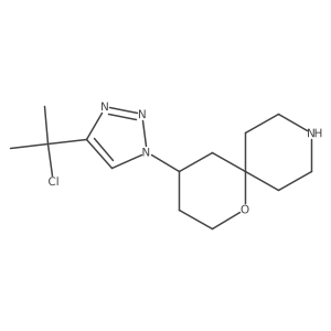 4-[4-(2-chloropropan-2-yl)-1H-1,2,3-triazol-1-yl]-1-oxa-9-azaspiro[5.5]undecane Structure