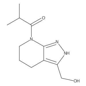 1-[3-(hydroxymethyl)-1H,4H,5H,6H,7H-pyrazolo[3,4-b]pyridin-7-yl]-2-methylpropan-1-one Structure