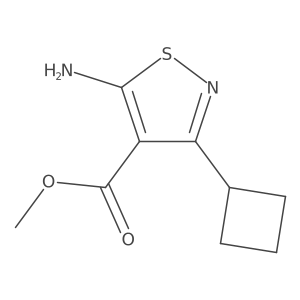 Methyl 5-amino-3-cyclobutyl-1,2-thiazole-4-carboxylate结构式