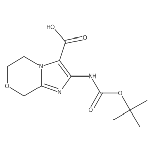 2-{[(tert-butoxy)carbonyl]amino}-5H,6H,8H-imidazo[2,1-c][1,4]oxazine-3-carboxylic acid结构式