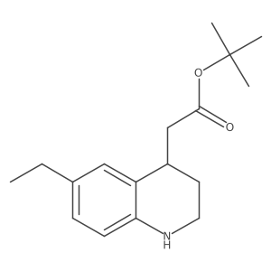 Tert-butyl 2-(6-ethyl-1,2,3,4-tetrahydroquinolin-4-yl)acetate Structure
