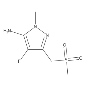 4-fluoro-3-(methanesulfonylmethyl)-1-methyl-1H-pyrazol-5-amine结构式