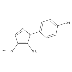 4-[5-amino-4-(methylsulfanyl)-1H-pyrazol-1-yl]phenol Structure