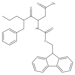 3-[benzyl(propyl)carbamoyl]-3-({[(9H-fluoren-9-yl)methoxy]carbonyl}amino)propanoic acid结构式