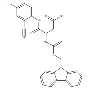 3-[(4-bromo-2-cyanophenyl)carbamoyl]-3-({[(9H-fluoren-9-yl)methoxy]carbonyl}amino)propanoic acid结构式