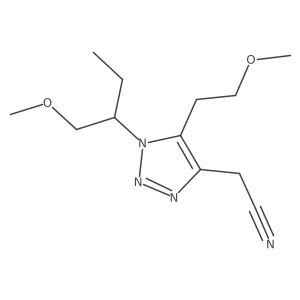2-[1-(1-methoxybutan-2-yl)-5-(2-methoxyethyl)-1H-1,2,3-triazol-4-yl]acetonitrile结构式