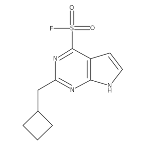 2-(cyclobutylmethyl)-7H-pyrrolo[2,3-d]pyrimidine-4-sulfonyl fluoride Structure