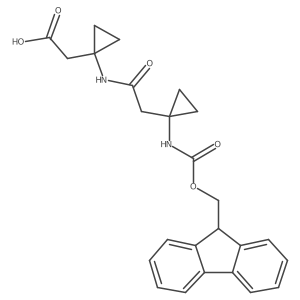 2-(1-{2-[1-({[(9H-fluoren-9-yl)methoxy]carbonyl}amino)cyclopropyl]acetamido}cyclopropyl)acetic acid Structure