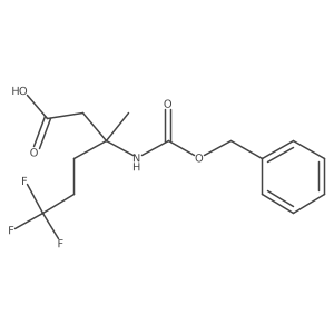 3-{[(Benzyloxy)carbonyl]amino}-6,6,6-trifluoro-3-methylhexanoic acid Structure