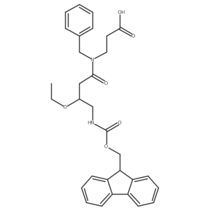 3-[N-benzyl-3-ethoxy-4-({[(9H-fluoren-9-yl)methoxy]carbonyl}amino)butanamido]propanoic acid Structure