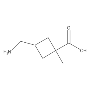 3-(Aminomethyl)-1-methylcyclobutane-1-carboxylic acid Structure